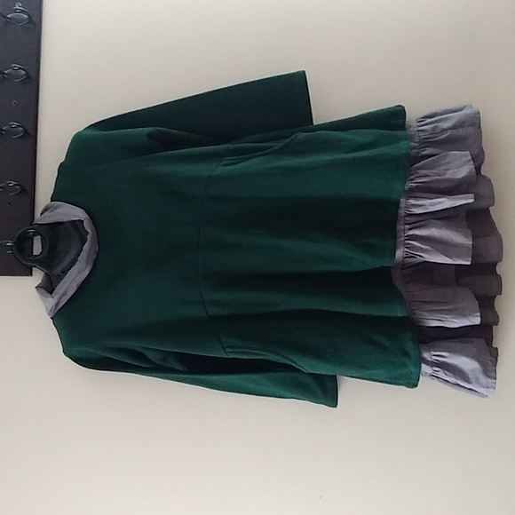 Women's Cowl Neck Tunic Midi Dress Ruffle Hem sz Small - Picture 1 of 15